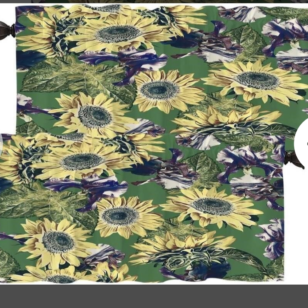 Floral Sunflower Print Fabric